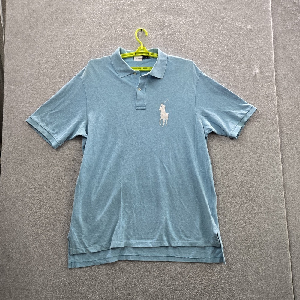 Polo Ralph Lauren Men Polo XLT TALL Blue Embroidered Big Pony Logo Short Sleeve